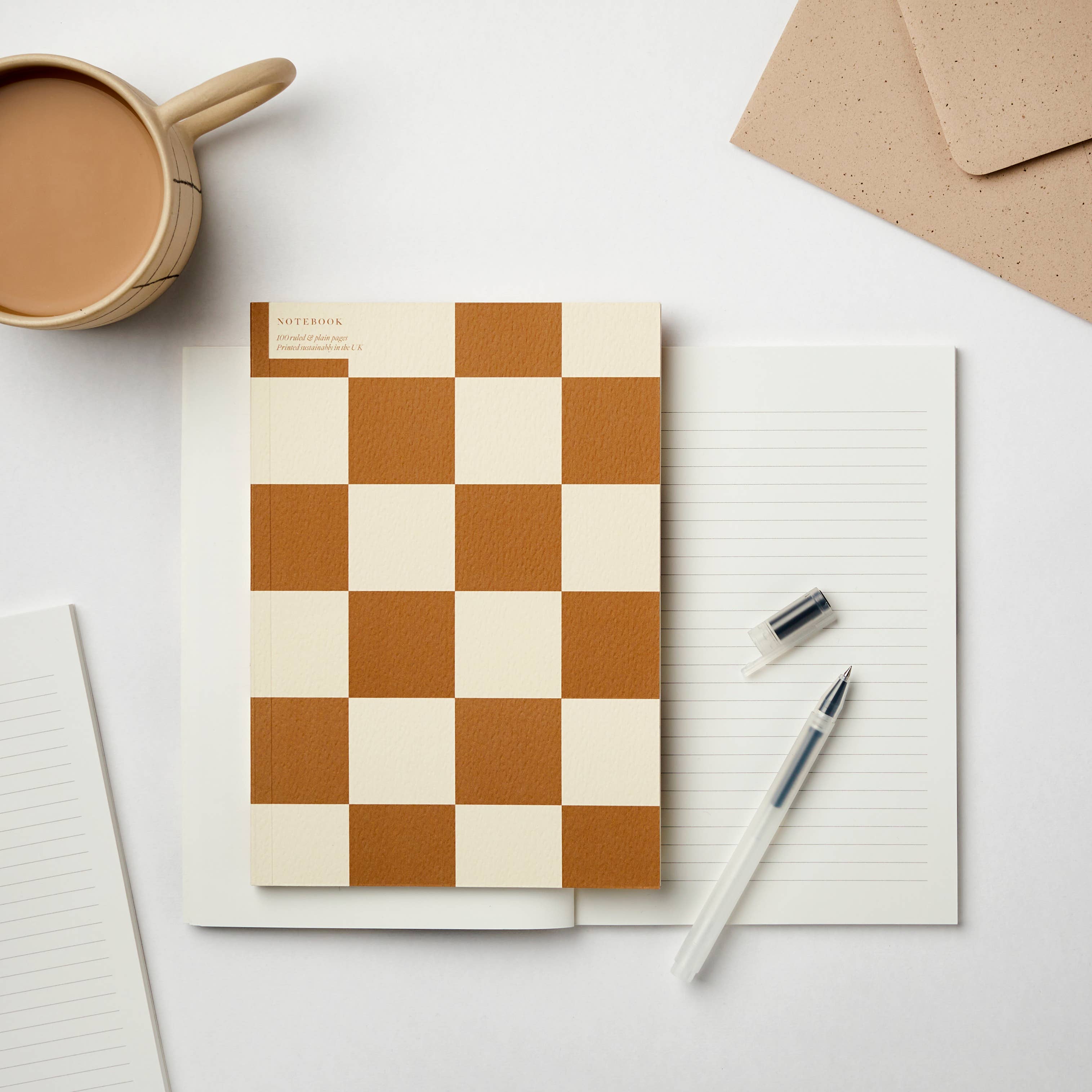Kinshipped Checkerboard Ochre A5 Notebook