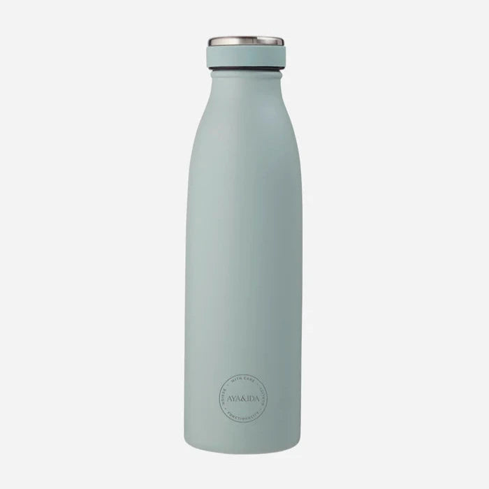 Mint Green Stainless Steel Water Bottle from Aya and Ida available to buy at CAHM.