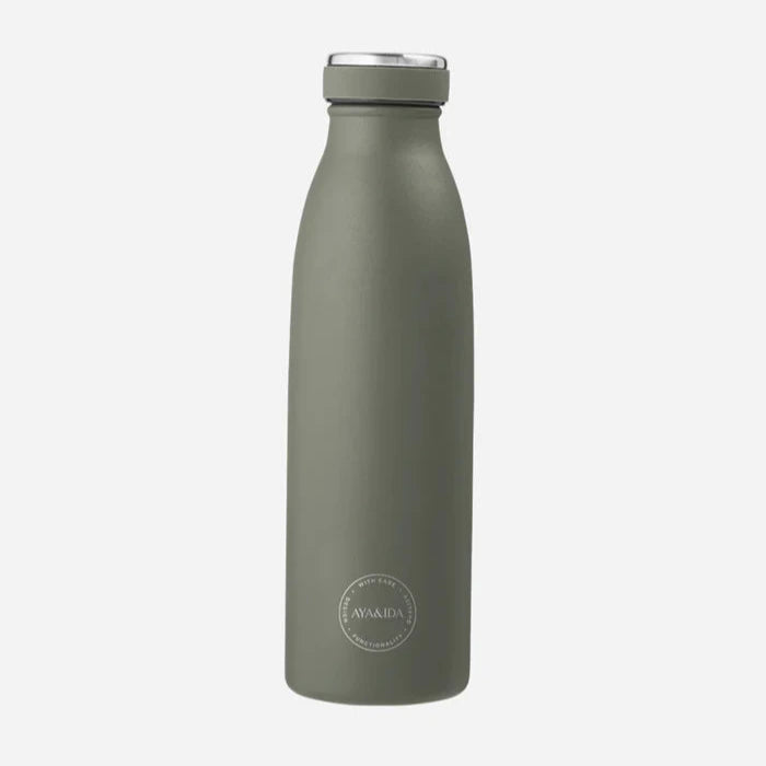 Tropical Green Stainless Steel Water Bottle from Aya and Ida available to buy at CAHM.