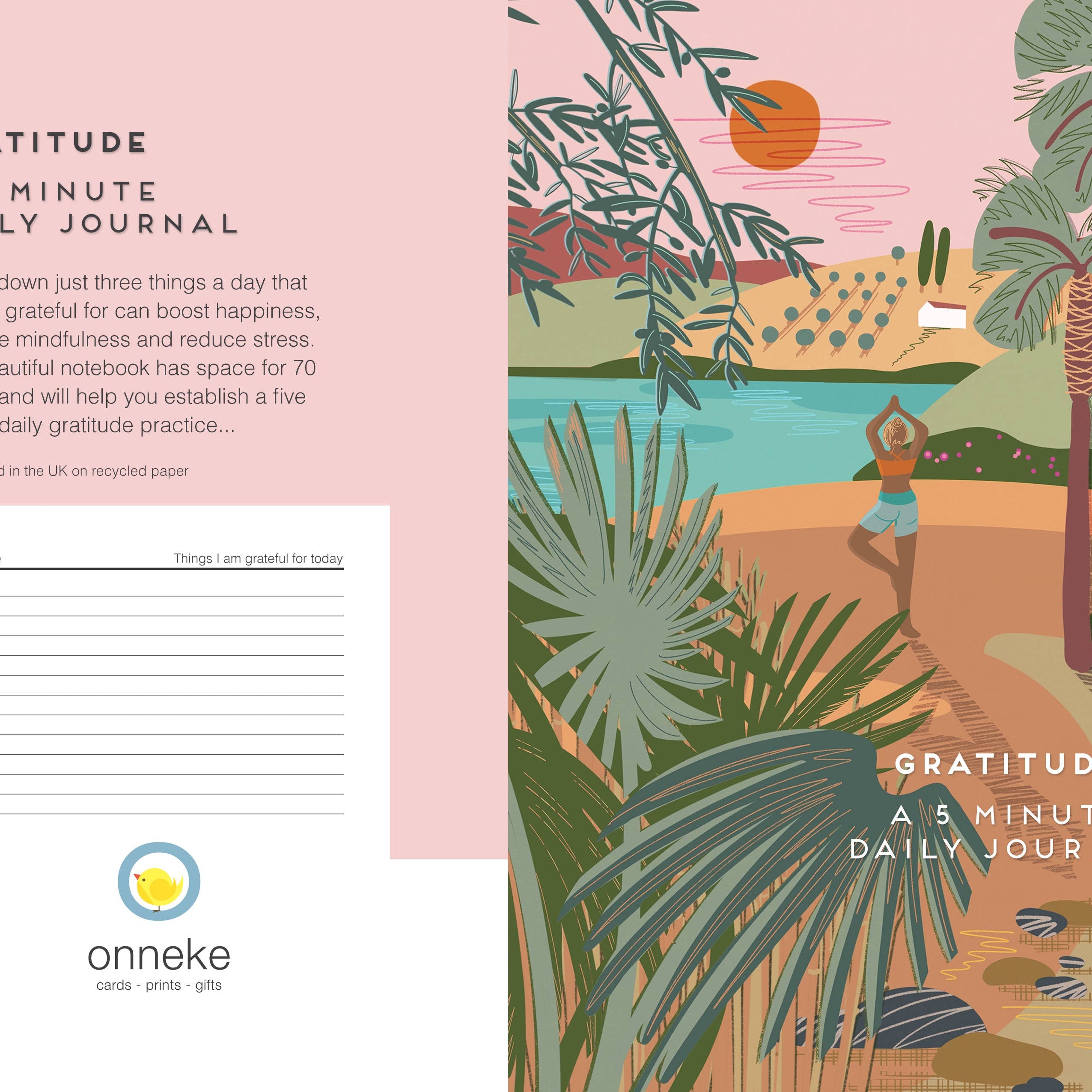 Onneke Gratitude Journal lifestyle flat lay