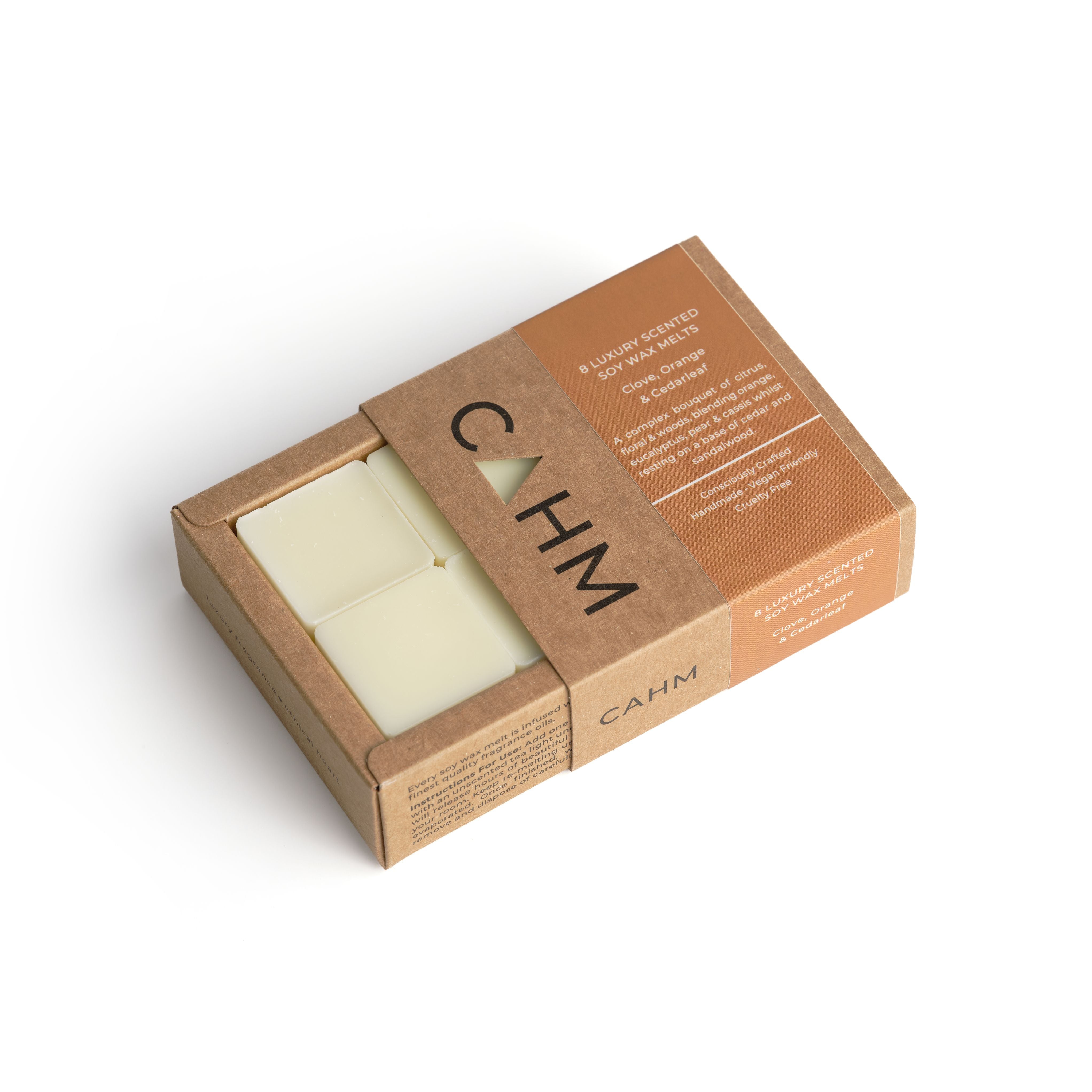 A box of Christmas scented wax melts from CAHM.