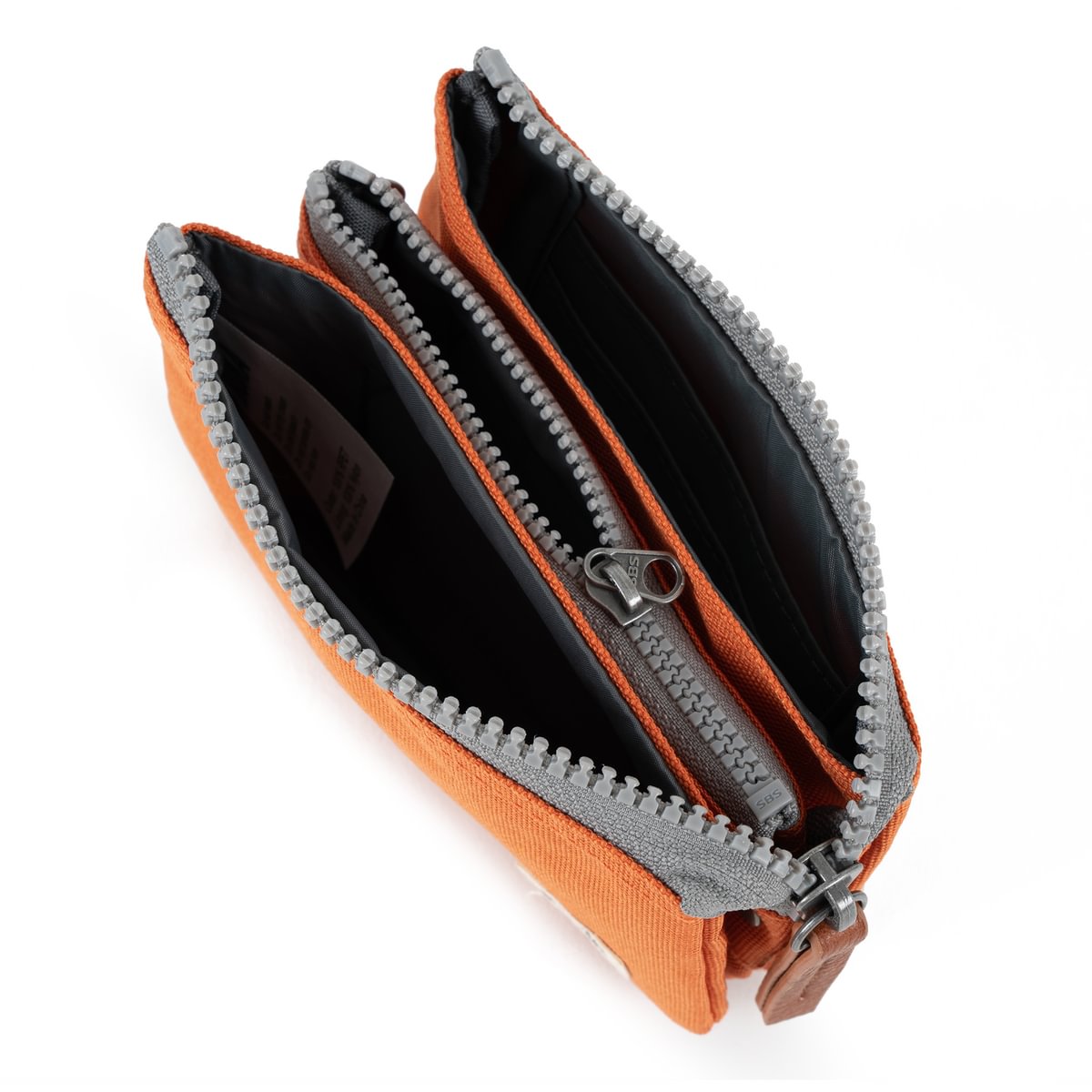 A recycled canvas purse for sale at CAHM.
