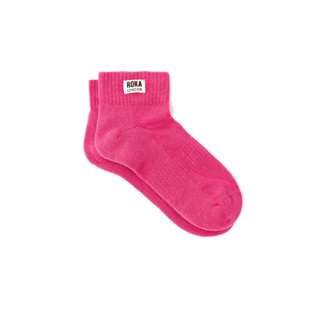 ROKA London Wembley Ankle Socks in Granita Red