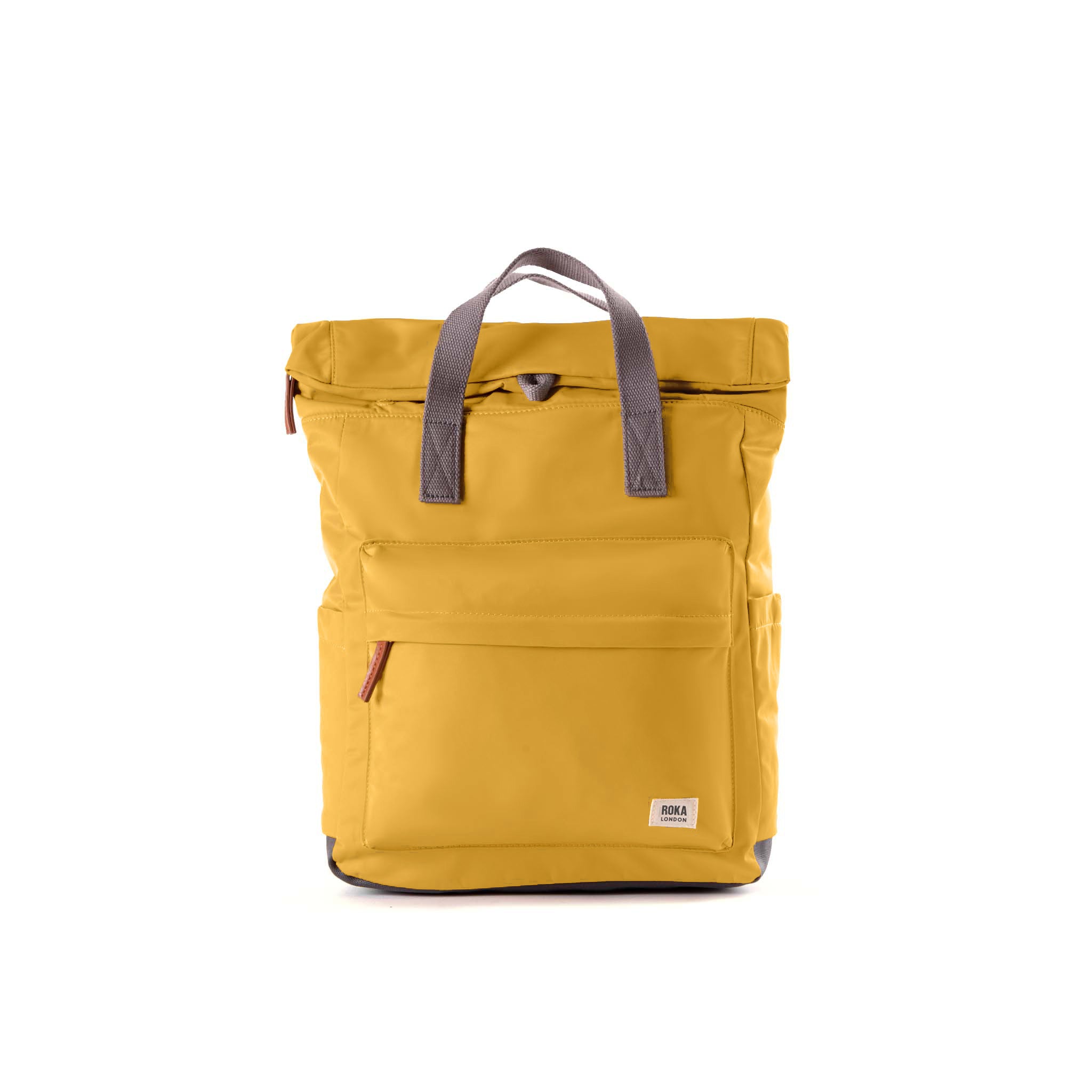 ROKA London Canfield Medium Roll Top Backpack in Corn Nylon