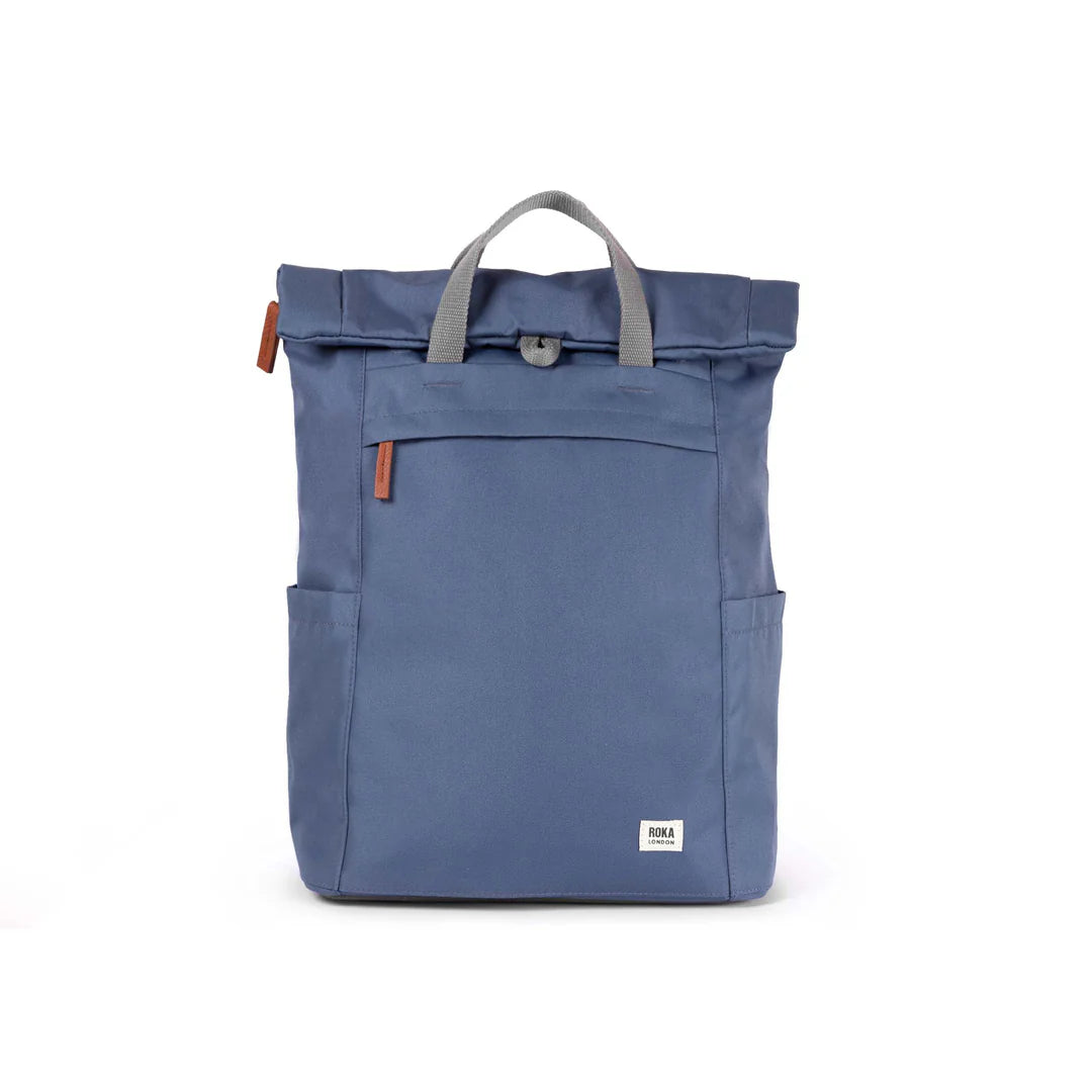 ROKA London Finchley Recycled Canvas Roll Top Backpack — Medium