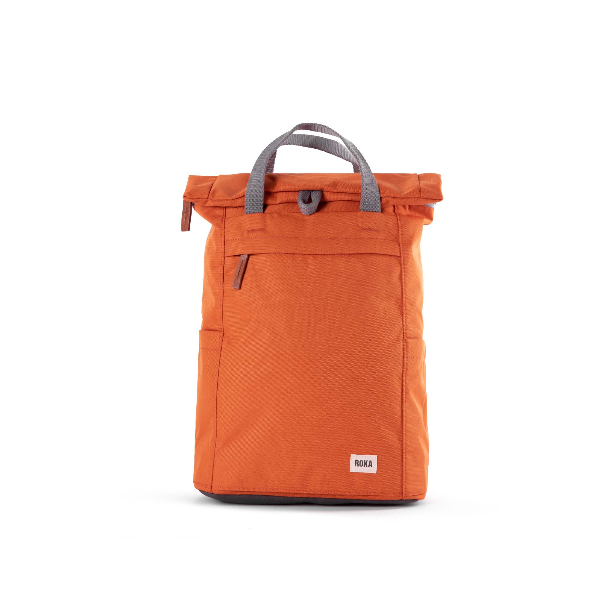 ROKA London Finchley Recycled Canvas Roll Top Backpack — Medium
