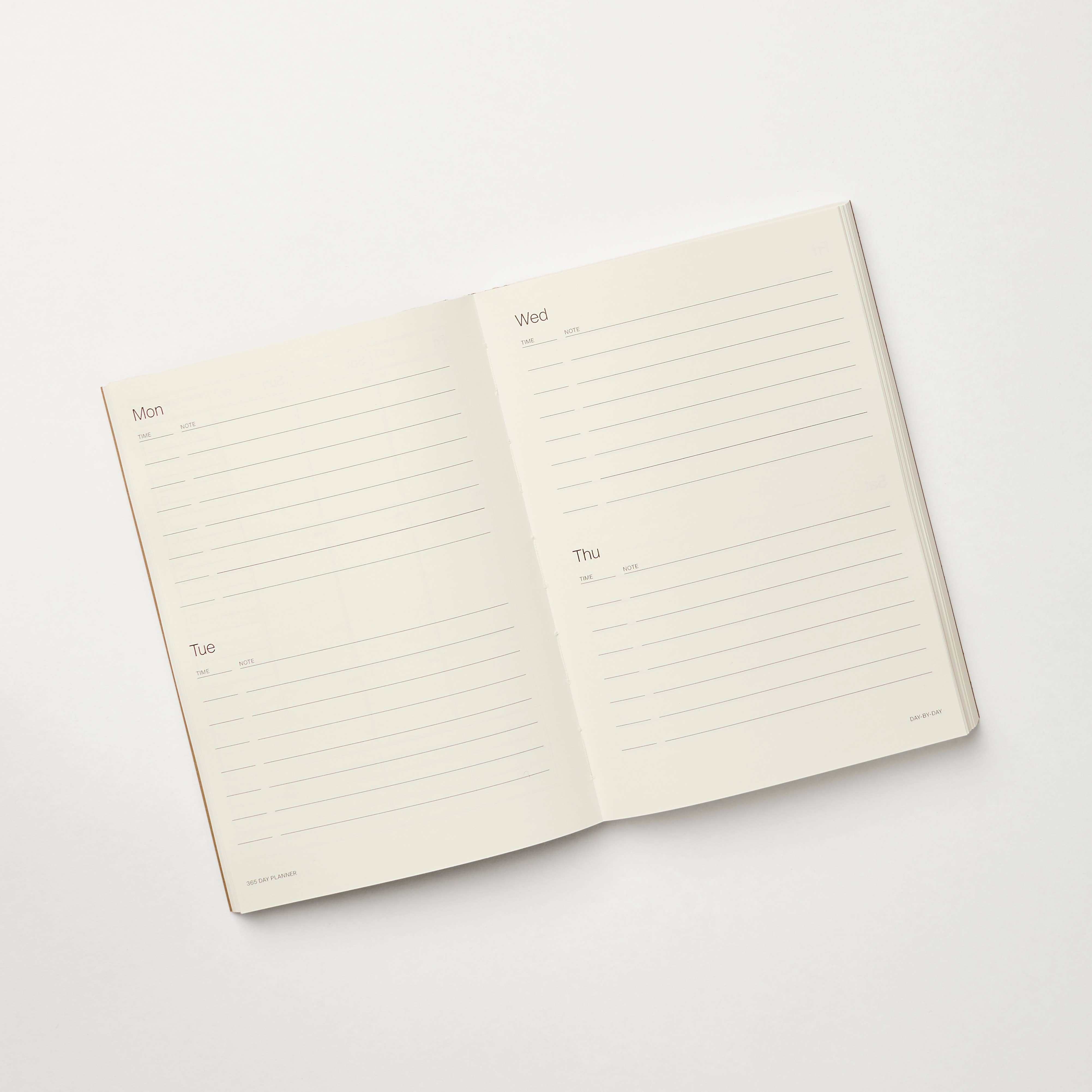 Kinshipped Brown planner daily pages
