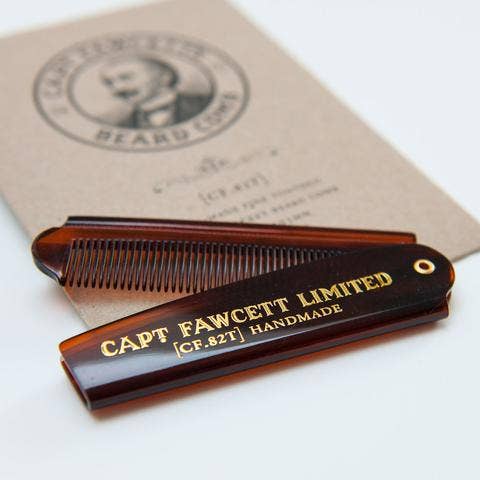 Captain Fawcett Folding Pocket Beard Comb CF.82T