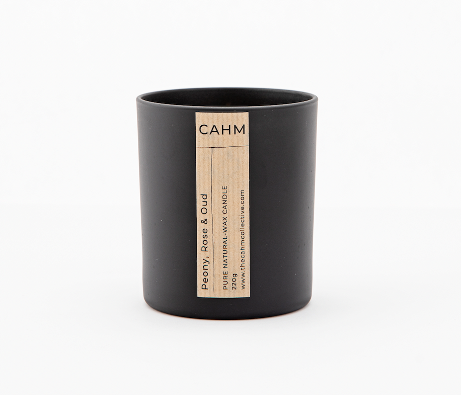 Peony, Rose and Oud Candle - Black