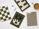 Kinshipped Thin Green Stripe notebook detail