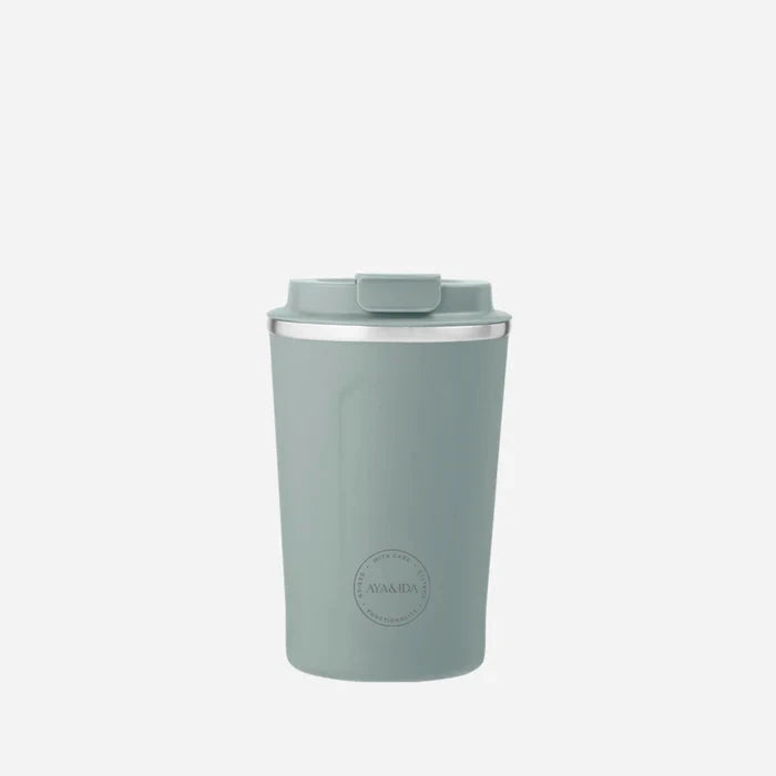 Stainless steel coffee cup from Aya and Ida available to buy from CAHM.