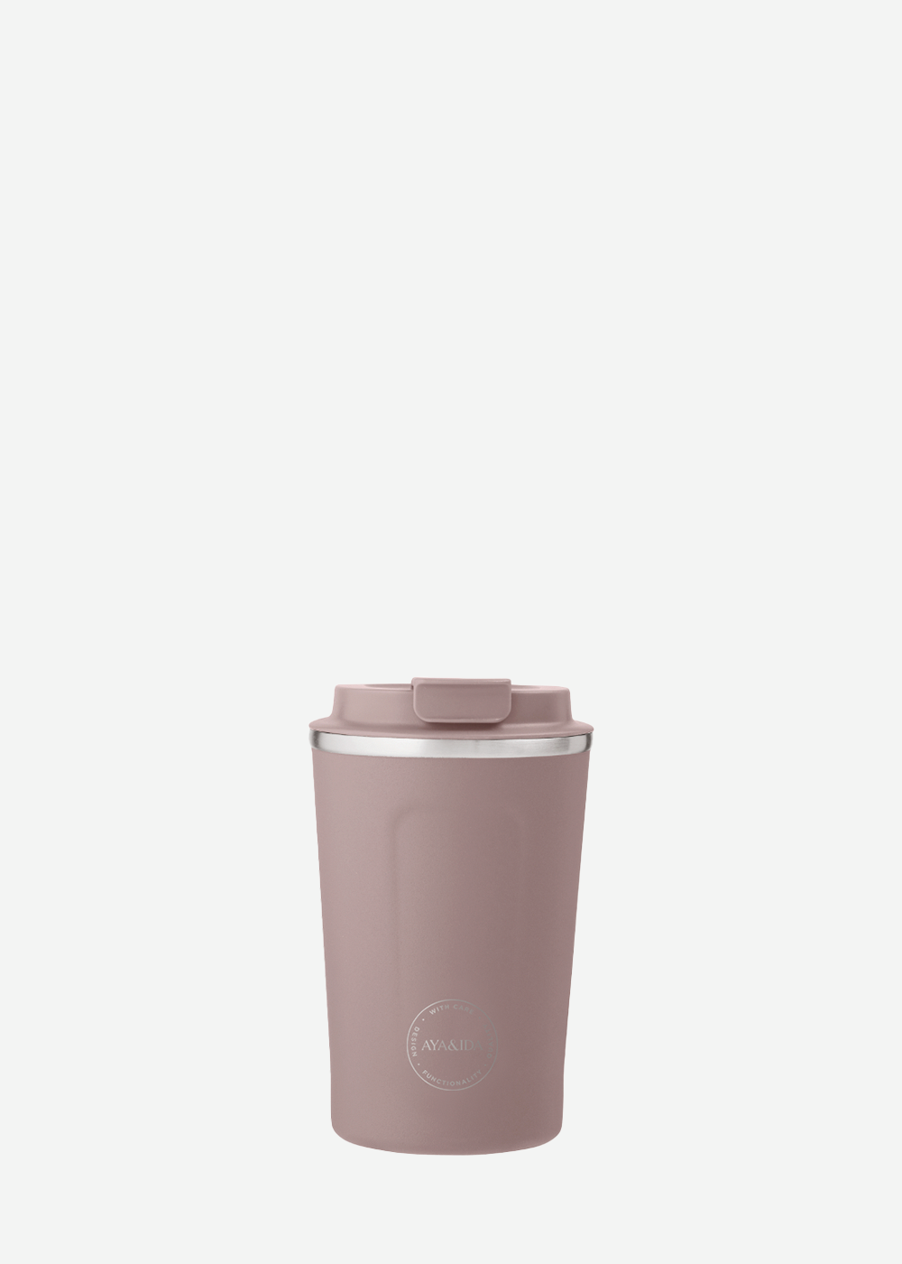 Aya & Ida Cup2Go Stainless Steel Travel Coffee Cup in Dusty Rose 380ml