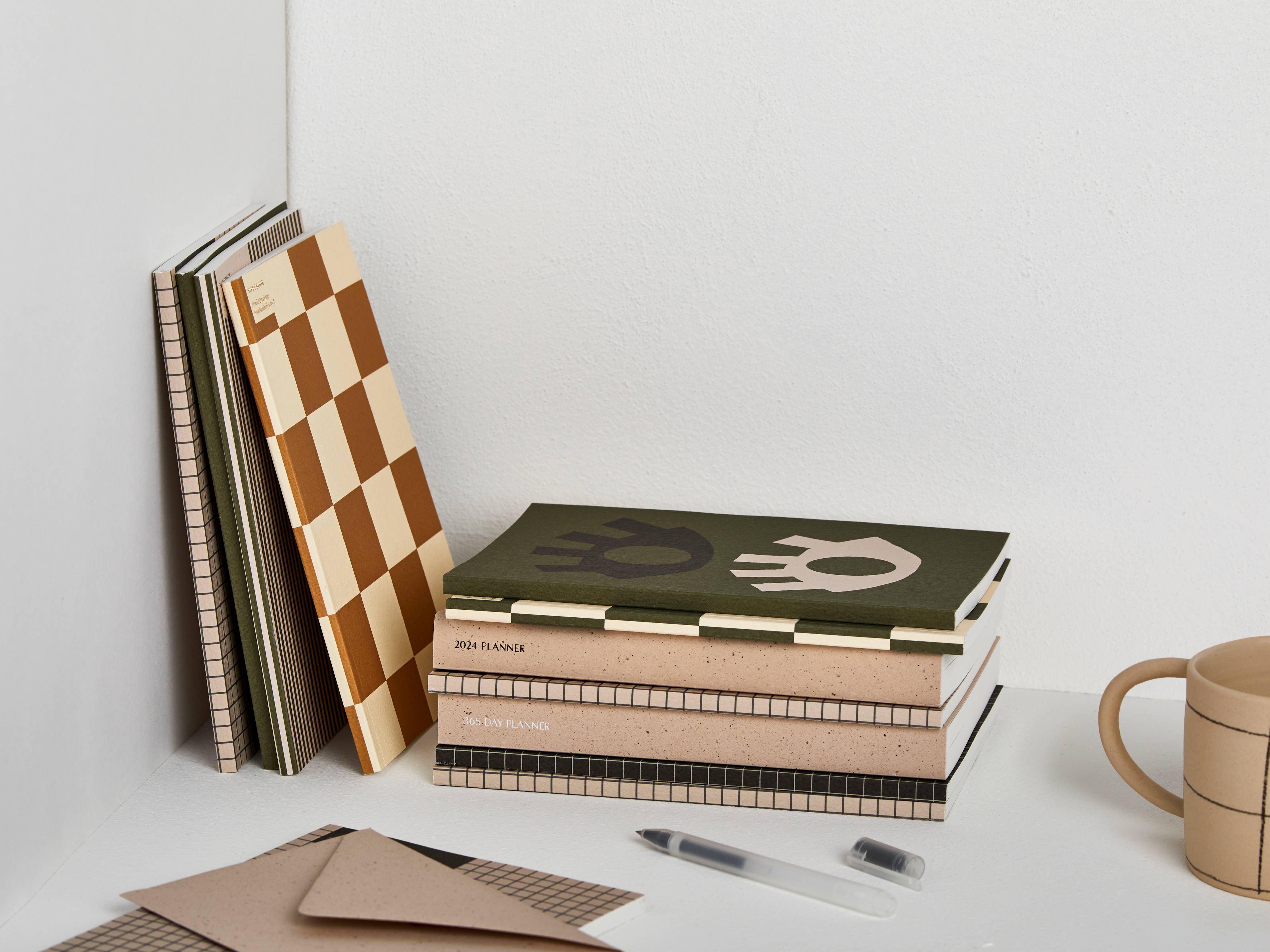Kinshipped Checkerboard Ochre notebook detail