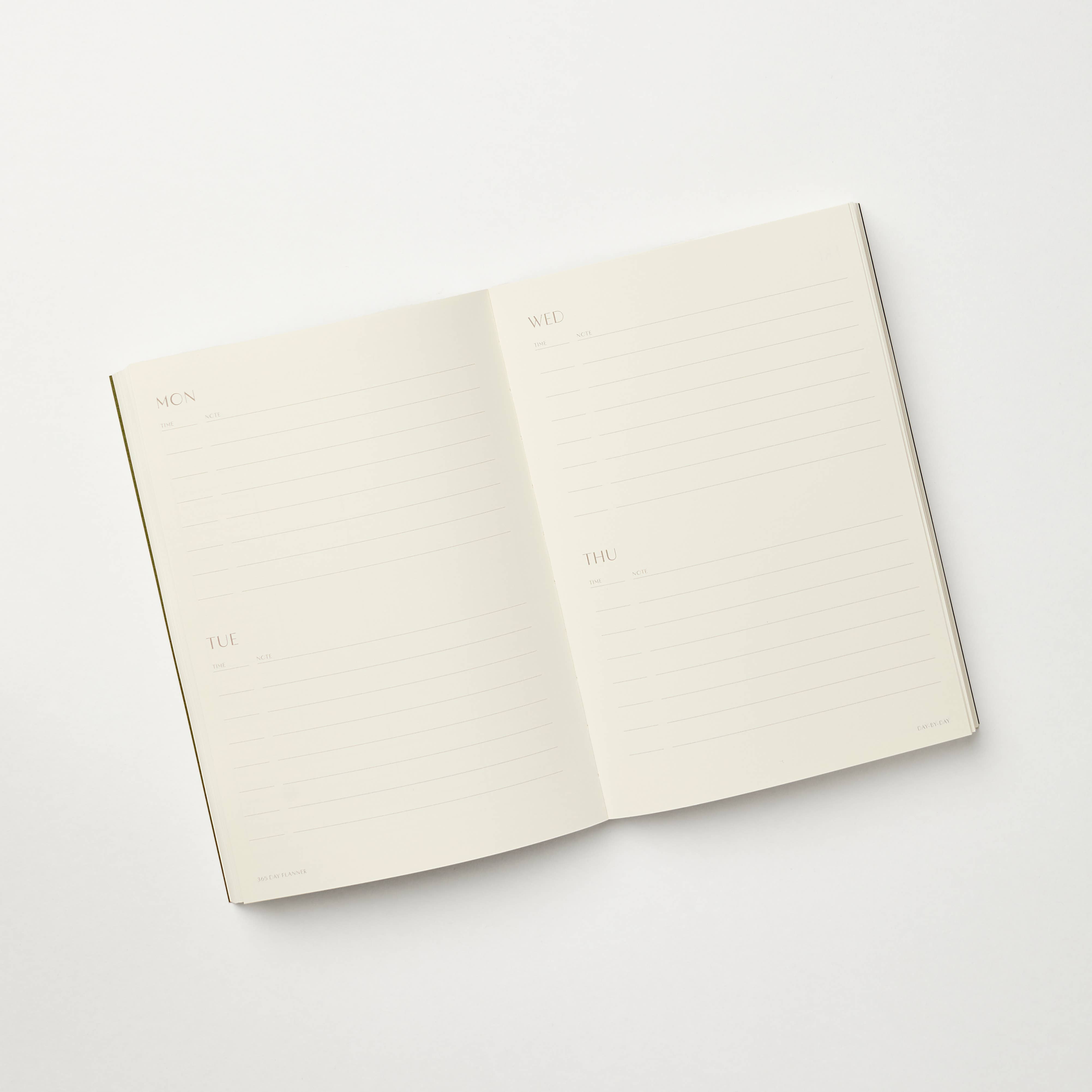 Kinshipped Moss Green planner daily pages