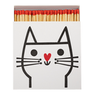 Matches with a cat face design on the box