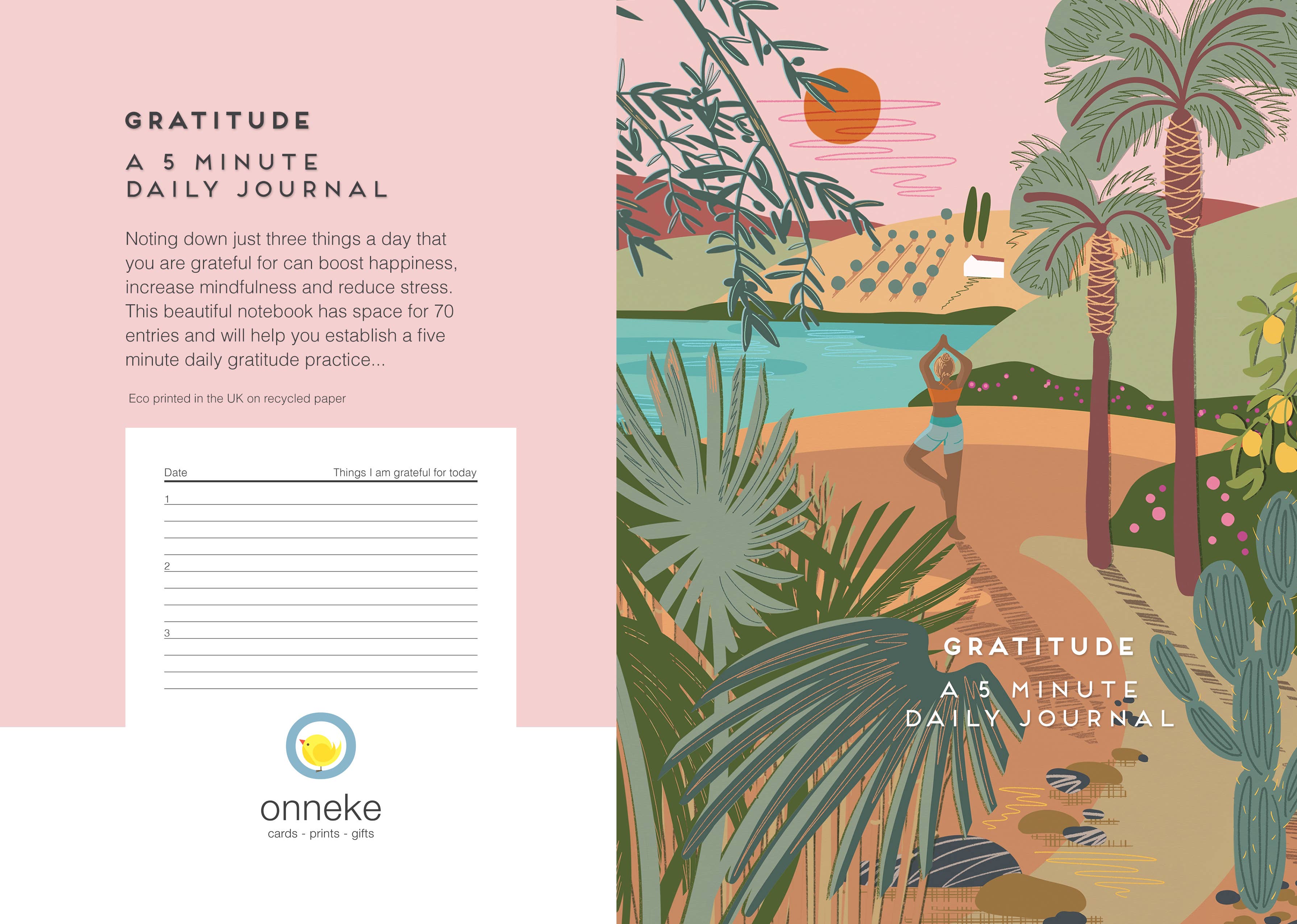 Onneke Gratitude Journal lifestyle flat lay