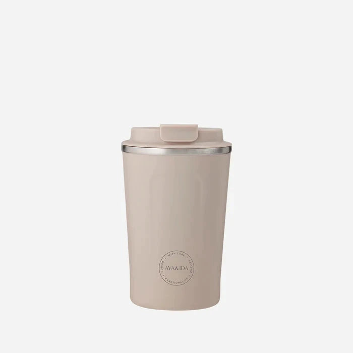 Stainless steel coffee cup from Aya and Ida available to buy from CAHM.
