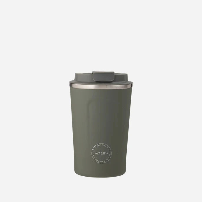 Stainless steel coffee cup from Aya and Ida available to buy from CAHM.