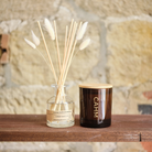 CAHM Farsley Shop 2nd Birthday Bundle with a Nutmeg, Vanilla & Cinnamon reed diffuser and a Clove, Orange & Cedarleaf amber jar candle