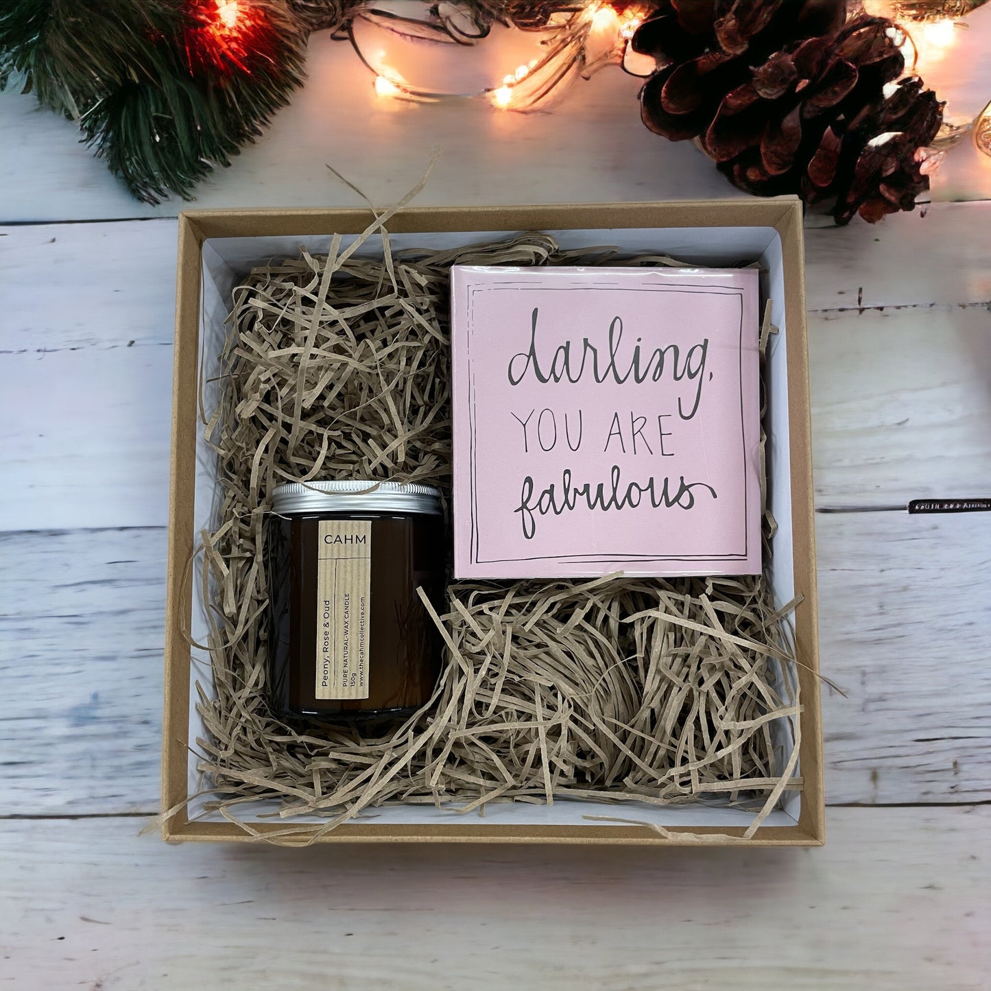 Candle and Darling You Are Fabulous Matches Gift Set