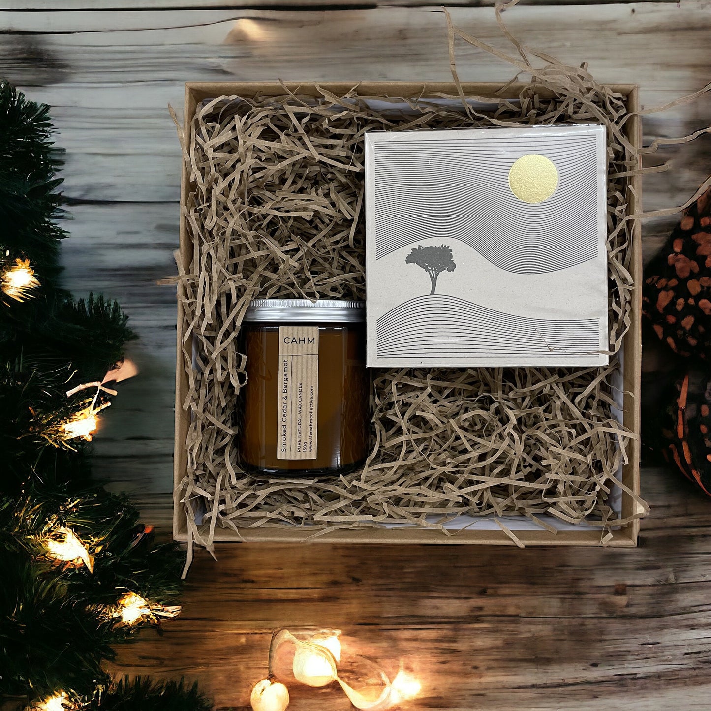 Candle and Landscape Matches Gift Set