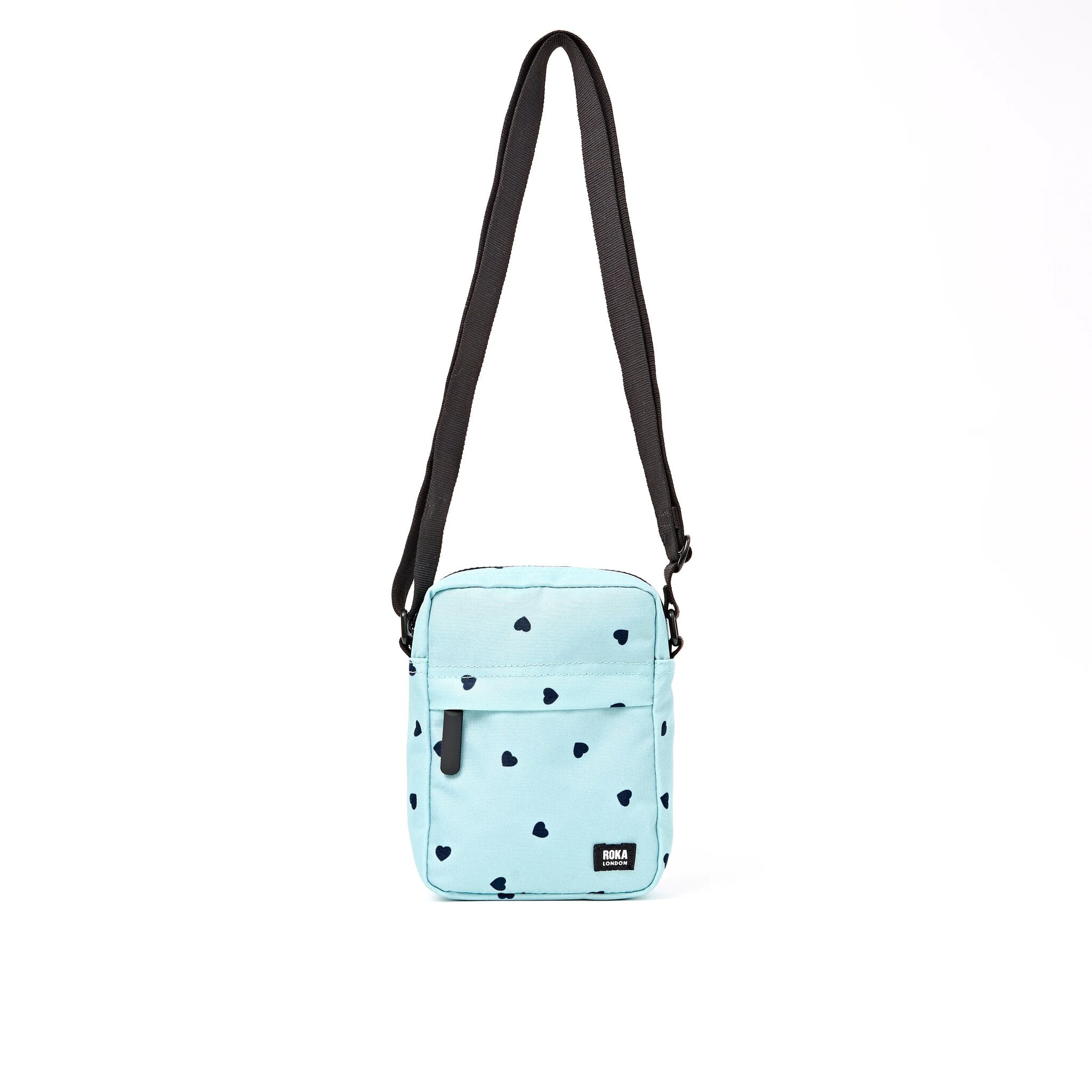 ROKA London Bond Crossbody Bag in Heart Print Canvas