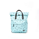 ROKA London Canfield Medium Roll Top Backpack in Heart Print Canvas