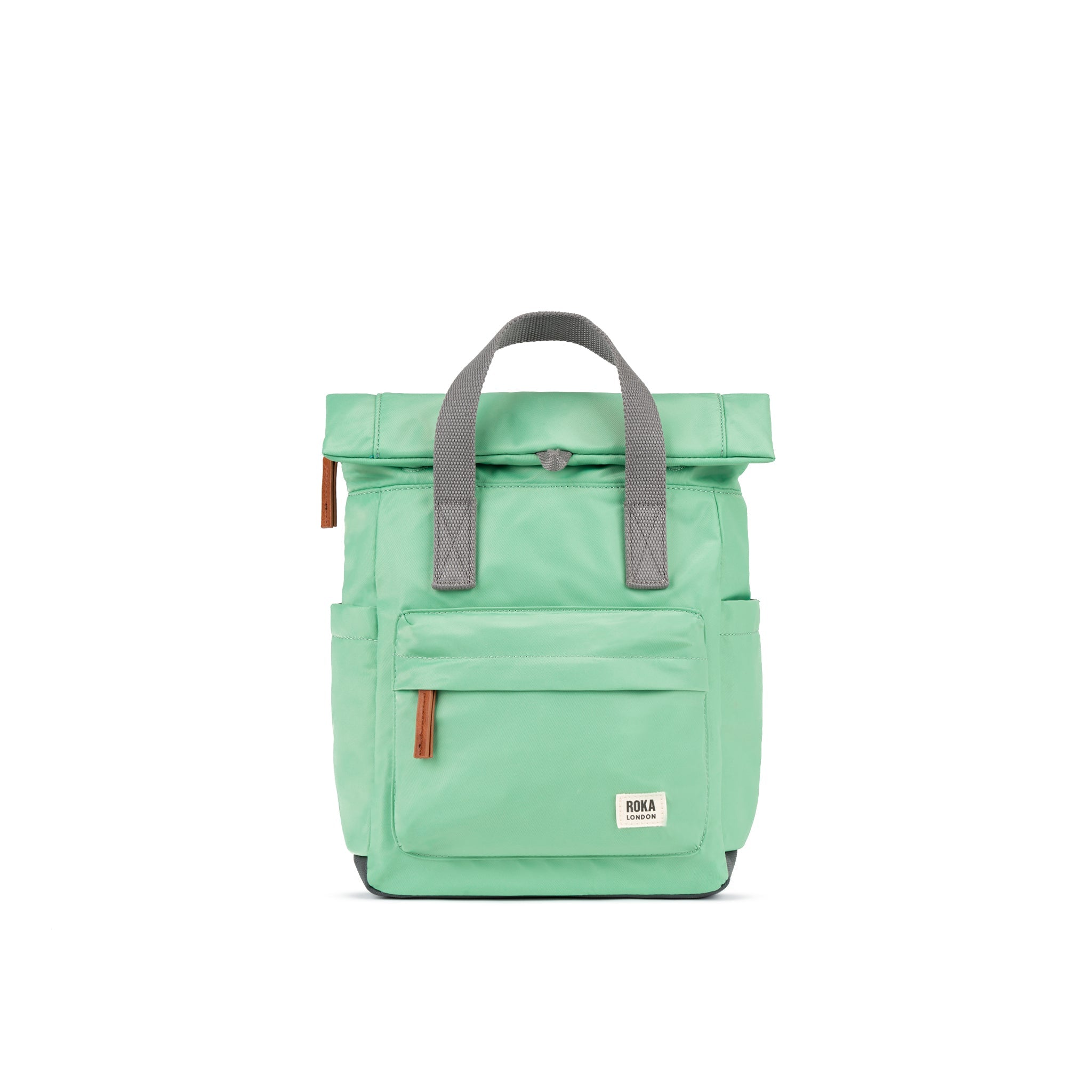 ROKA London Canfield Small Roll Top Backpack in Matcha Nylon