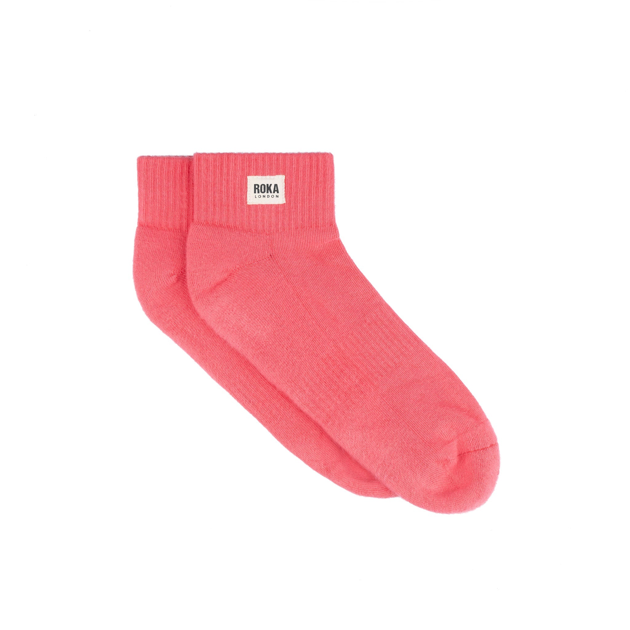 ROKA London Wembley Ankle Socks in Coral