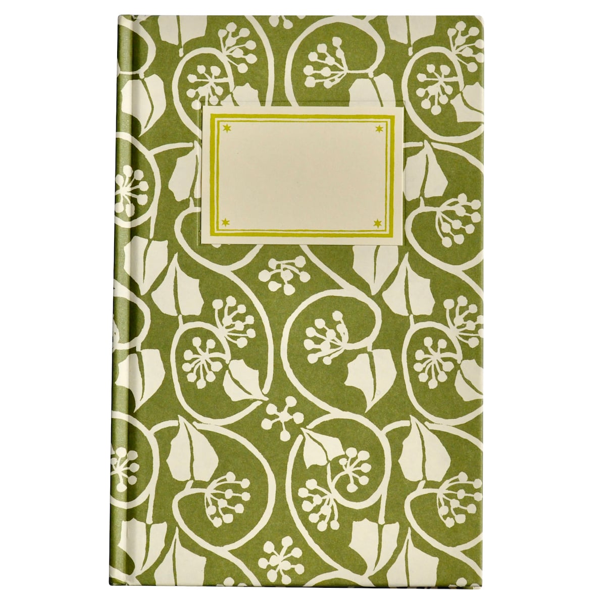 Cambridge Imprint Small Ivy Stripe Sage Green Hardback Notebook