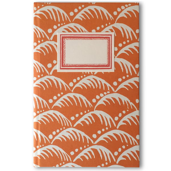 Cambridge Imprint Wave Blood Orange Hardback Notebook