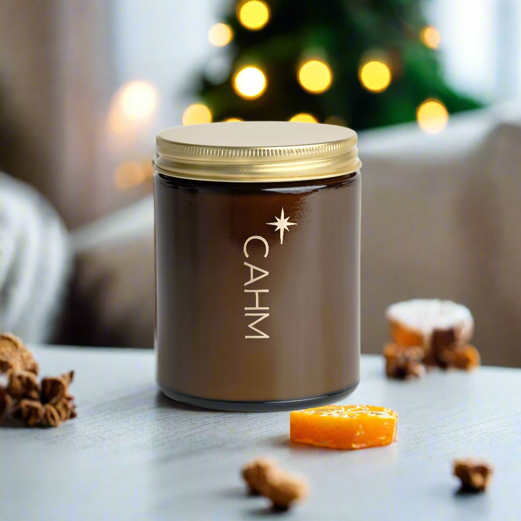 A Christmas cookie candle from CAHM.