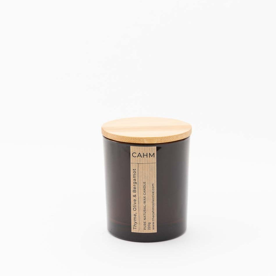 Thyme, Olive & Bergamot Candle - Amber