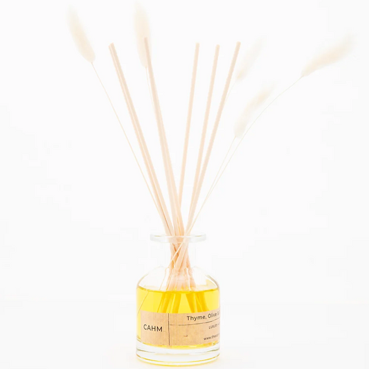 Thyme, Olive & Bergamot Reed Diffuser - Clear
