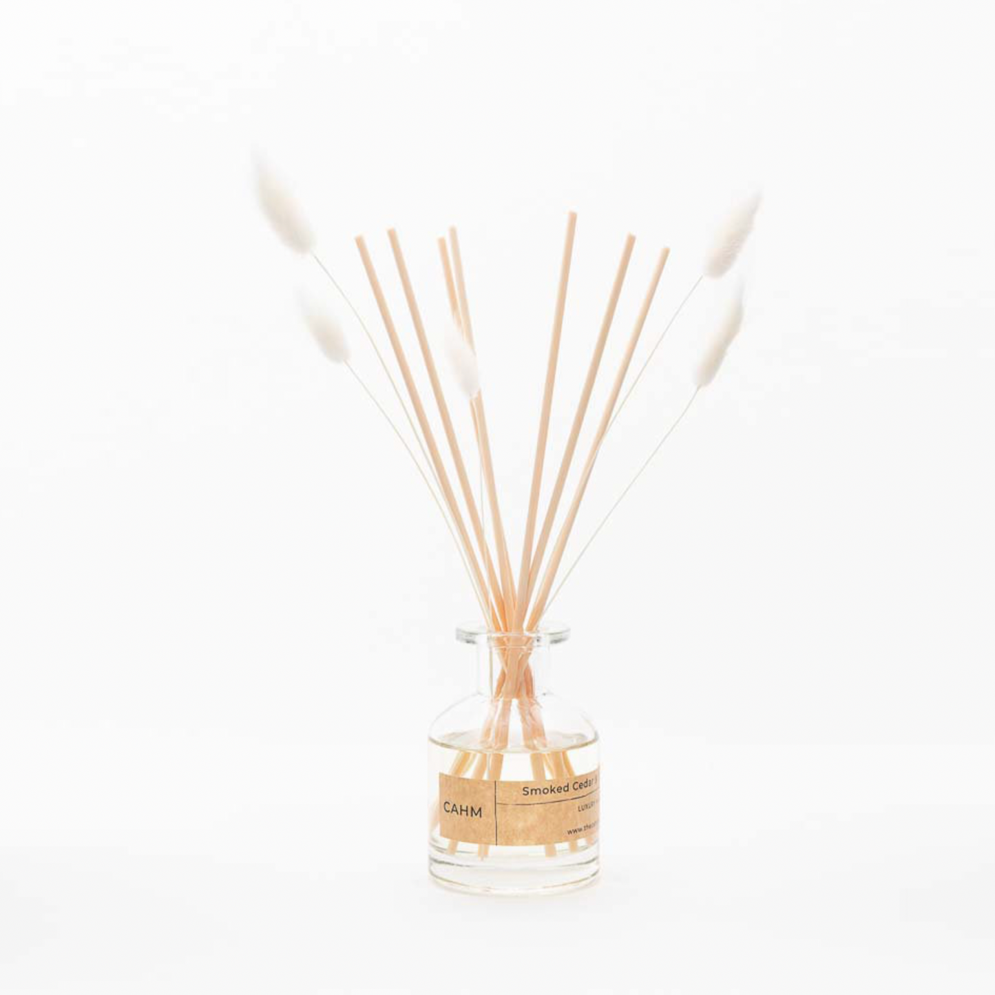 Smoked Cedar & Bergamot Luxury Diffuser - Clear